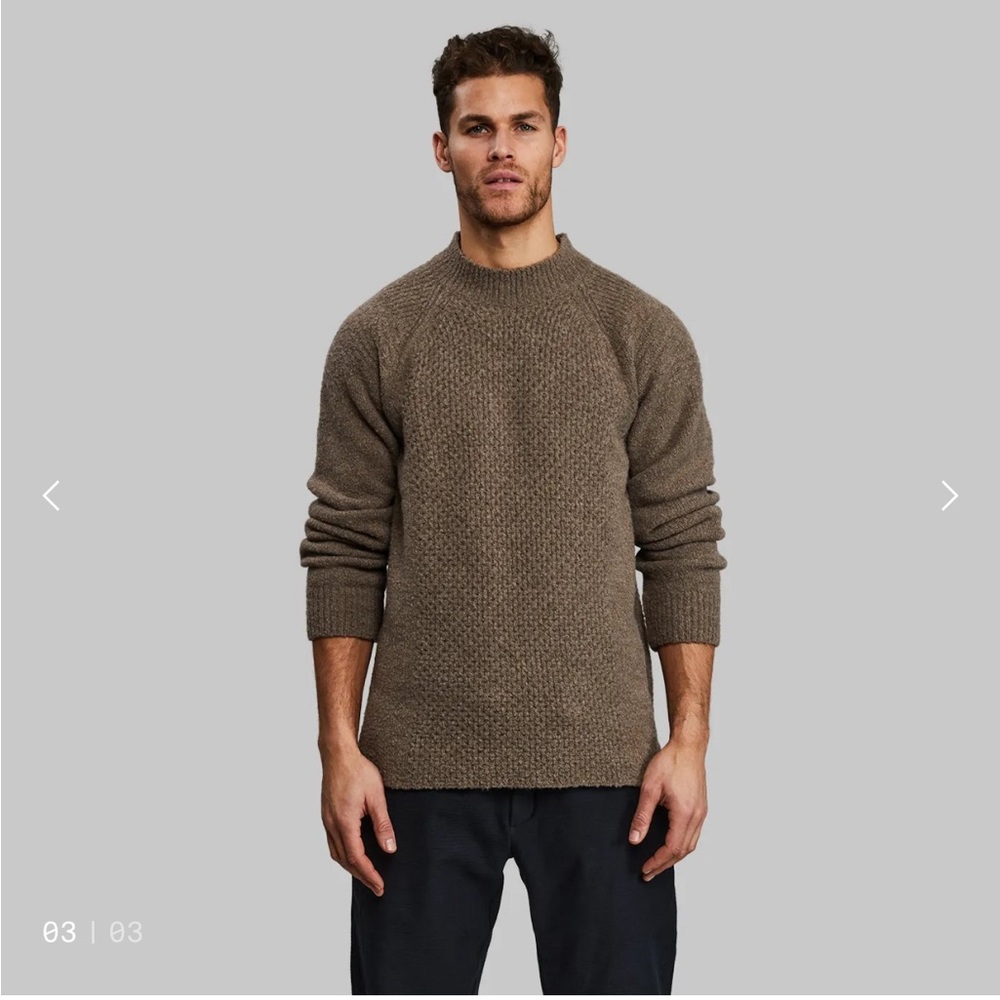 Vollebak Alpaca Nomad Sweater. Natural no dye Light edition. Large